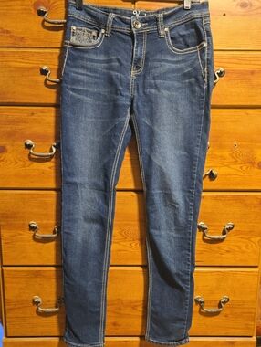 Women's Dark Blue Stretch Jeans - Slim Fit